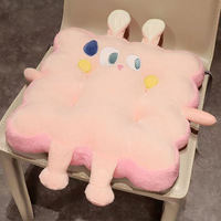 Coussin de siège ergonomique en mousse à mémoire de forme rafraîchissante en forme de U, motif dessin animé mignon, housse amovible, personnalisable pour chaise de bureau, siège de voiture, maison
