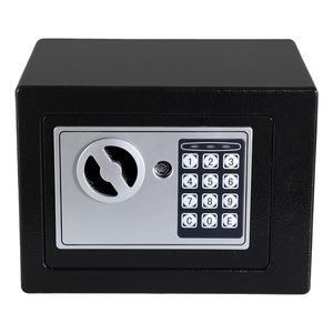 <span class=keywords><strong>Coffre</strong></span>-<span class=keywords><strong>fort</strong></span> électronique miniature 17E en gros avec clés pour la maison, le bureau, l'hôtel, la chambre d'hôtes, 225x170x170mm, boîte en acier - Product Image 1