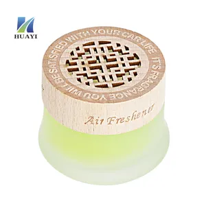 Hot Selling Perfume Pendant Bottle Lids Air Vent Refreshner Car Diffuser Caps Car Custom Design Wooden Luxury Polishing Huayi