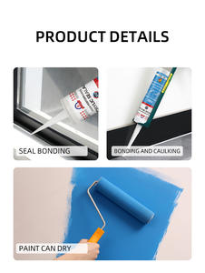 Sigillante Acrilico Appositamente Progettato per Fessure di Elementi in Legno e Metallo - Adesivo a Solvente Volatile per Edilizia, Durata 12 Mesi - Product Image 5