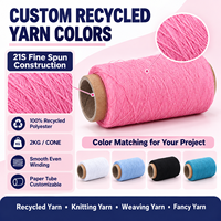 Benang Campuran Katun Daur Ulang Tuyi OST-332 21s Ramah Lingkungan OE Open End Spun Tube Yarn untuk Merajut Menenun Kaos Kaki Sarung Tangan