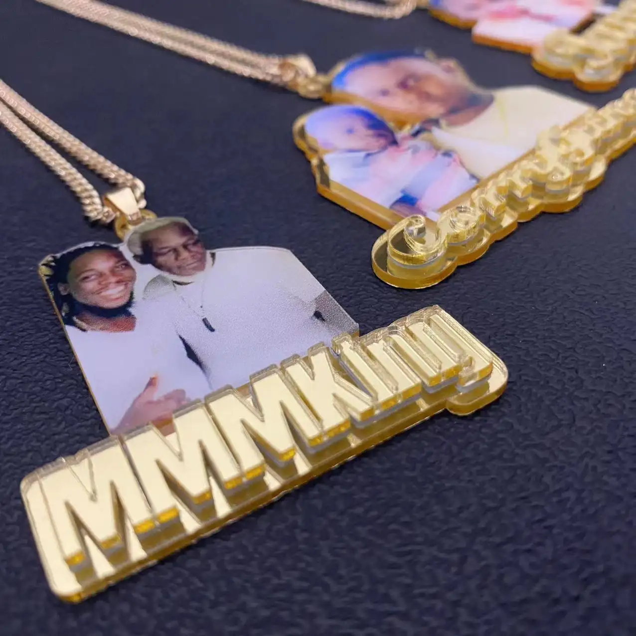 Custom Acrylic Photo Portrait Necklace - DIY Colorido Imagem Pingente para Mulheres