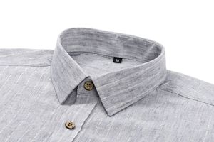 Chemise décontractée vintage à rayures à manches longues <span class=keywords><strong>pour</strong></span> <span class=keywords><strong>homme</strong></span>, cardigan décontracté à boutons, chemises habillées extensibles de couleur unie - Product Image 4