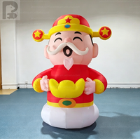 Estatua Inflable Gigante Personalizada de Dios de la Fortuna con Lingote de Oro, para el Festival de Primavera y Centros Comerciales