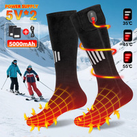 Chaussettes de sport d'extérieur chauffantes réglables à trois vitesses avec batterie, respirantes, antidérapantes, durables, logo haut de gamme