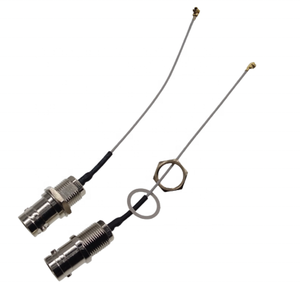 <b>BNC</b> Rear Mounted Jack Connector to Ufl With 1.13 113mm Pigtail <b>Cable</b> - Product Image 3