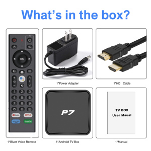 New P5 Android Smart ATV TV Box 4K Media Player Voice Control Remote HD Streaming <strong>2G</strong> 8G Tv Box Best Price Set-Top Box - Product Image 4