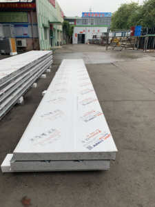 Panneau sandwich en ciment EPS de 100 mm, isolé, en mousse ondulée, personnalisé, <span class=keywords><strong>prix</strong></span> d'usine, avec un design moderne et métallique <span class=keywords><strong>pour</strong></span> le toit - Product Image 2