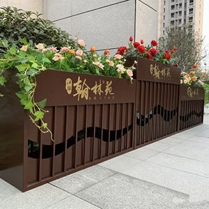 Grand <span class=keywords><strong>bac</strong></span> à plantes extérieur en acier inoxydable durable et écologique pour la maison et l'aménagement paysager commercial - Product Image 6