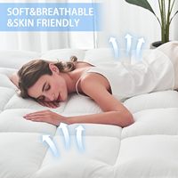 White Plüsch Matratze Topper Anpassen Deep Pocket Down Alternative Soft Support Komfort Bett Matratze Pad