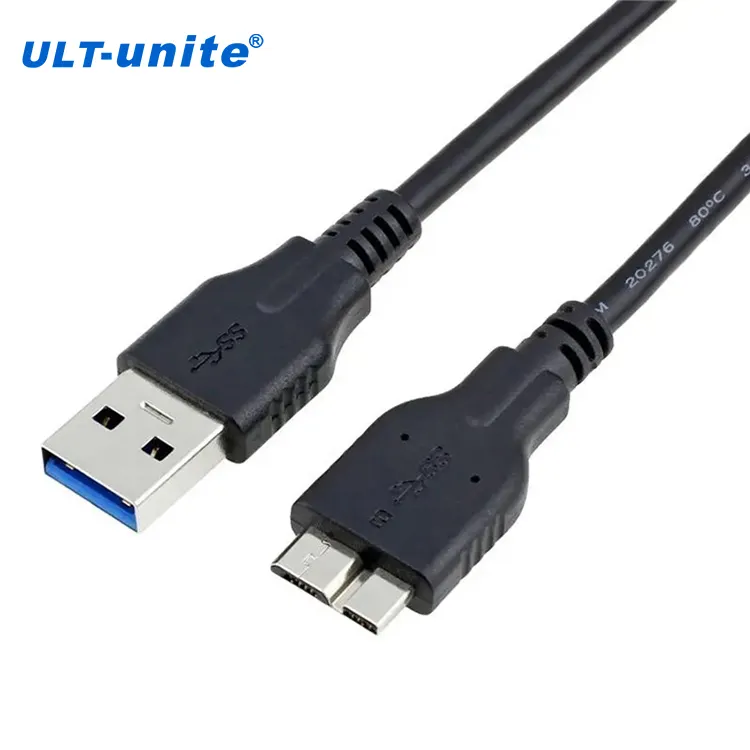 ULT-unite 5GPps micro USB3.0 cable 0.3m Type A Male to Micro B usb micro cable for Android Mobile Phone, Camera, Hard Drive