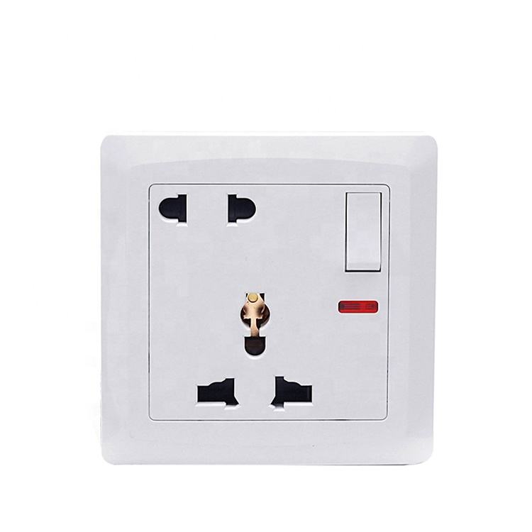 VNX Factory Direct 13 a Multi Switched Socket 5 Pin Socket With Neon Light