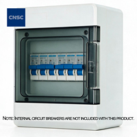Boîte de distribution d'énergie industrielle avec fenêtre transparente et boîtier en plastique 100A 220V 6 prises