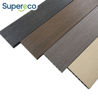 Planches de terrasse en composite WPC co-extrudé, résistantes aux intempéries et aux UV, à grain de bois, pour extérieur