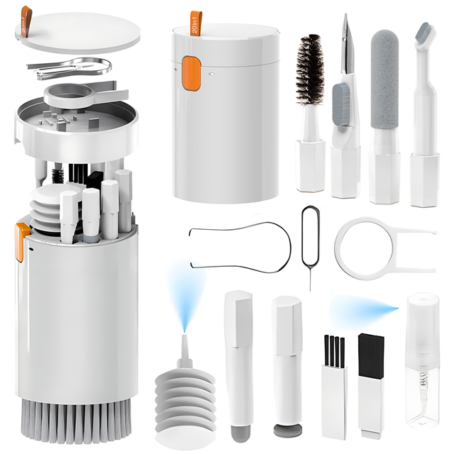 20in1 Multifunctional Cleaning Kit for Apple Airpods,IPhone Charging Port,Camera Lens,Earbuds,Mechanical Keyboard,sim Ejecy Tool