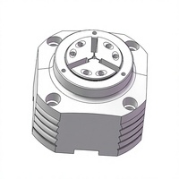 Mandrin hydraulique vertical JHS-80 à pince en caoutchouc, à trou traversant, pour fixation d'outils CNC stationnaire sur machine de perçage et de fraisage