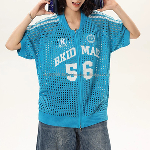 Pull-over en jersey vintage pour homme, col rond, manches longues, style jersey, polyester/nylon, logo sur le devant, vêtements de sport, nouvelle collection automne - Product Image 3