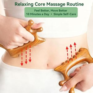 Herramienta de Masaje Gua Sha de Madera para Todo el Cuerpo y Rostro, Masajeador de Drenaje Linfático, Raspador Facial de Madera Natural, Esculpidor de Línea Mandibular, Desinflamatorio - Product Image 5