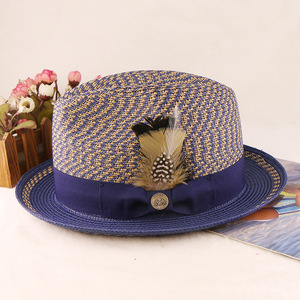 Sombrero Fedora para <span class=keywords><strong>Hombre</strong></span>, Estilo Británico Retro Vintage para Otoño e <span class=keywords><strong>Invierno</strong></span>, Sombrero de Vestir, Moda Transfronteriza de Alta Venta - Product Image 3