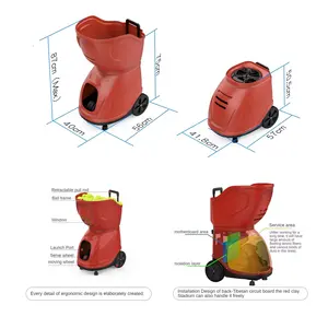 Macchina automatica per servire palline da Tennis regolabile per lanciare palline da Tennis leggere per il controllo remoto della macchina per servire Pickleball