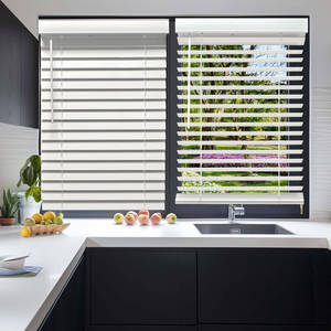 Tende Veneziane in PVC Effetto <span class=keywords><strong>Legno</strong></span> 2 Pollici Personalizzabili, Tende Oscuranti Solari per Finestre, Casa, Ufficio e Porte Interne - Product Image 5