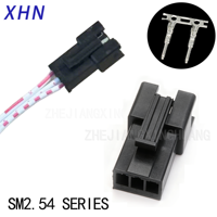Adaptateur de faisceau de câbles SM SMY SMR SMP avec boîtier en nylon 2P, espacement de 2,5 mm, 250 V 3 A pour applications PCB, automobiles et FPC