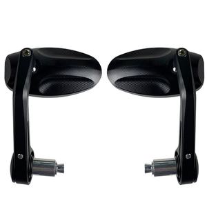 Modified Motorcycle CNC Aluminum Alloy Rearview Mirror Handlebar <b>Tube</b> Plug Electric Bar End Reflector Mirror - Product Image 1