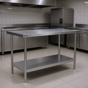 Vevor Stainless Steel Prep <b>Table</b> 24 X 48 Inch Adjustable Height Commercial Kitchen Workstation - Product Image 2
