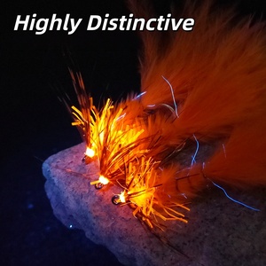 Señuelo de Pesca SNEDA Woolly Bugger con Hackle Fluido y Cola de Marabú Pulsante, Ideal para Pesca de Depredadores - Product Image 4