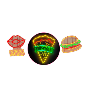 Letreros de Neón Acrílicos con Logotipo Personalizado, Certificación CE, Grandes, para Hamburguesas, Cheeseburgers y Sándwiches, Uso en Interiores, con Cable de 2m - Product Image 1