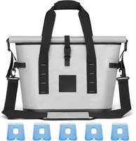 Sac isotherme souple moderne portable pour 40 canettes, grand format, étanche, avec fermeture roll-top, pour aliments, camping et pique-niques