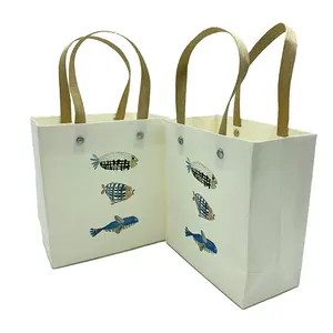Custom Luxury Design Logo Offset Printing Household Products Shopping Mall Carrier Paper Gift Bags With Handles