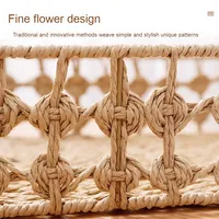 Panier de rangement en rotin tressé moderne et écologique NFS pour cosmétiques, fleurs, articles divers, utilisation sur table basse et dans la chambre