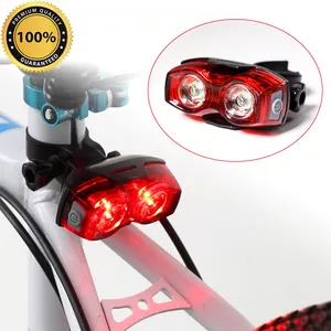 Superbsail Bicycle Clamp Tail Light 2 LED Bike Flashing Rear Lamp Safety Light Ultra-bright Quick Release 3 Modes Bike Light