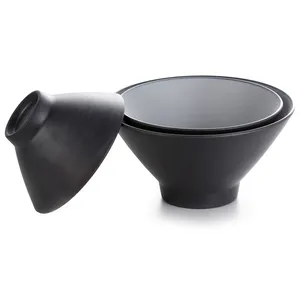 Melamine Design Bowl Wholesale New Design Grey And Black Melamine Ramen Bowl For Restaurant
