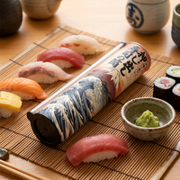 Boîte à sushi cylindrique jetable, écologique, recyclable, de qualité supérieure, faite à la main, avec impression personnalisée, de qualité alimentaire, pour