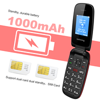 Téléphone portable à clapet double SIM Linux 2,4 pouces durable pour seniors, avec gros boutons, économique et fiable