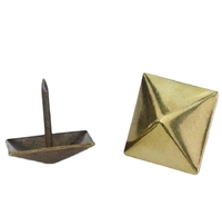 Rivets carrés à quatre mâchoires pour artisanat bricolage Punk Spike sac à vêtements chaussures en cuir métal pyramide goujons accessoires avec rayures