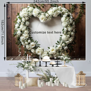 Sfondo a forma di cuore per matrimoni, fidanzamento, festa di compleanno - Product Image 6