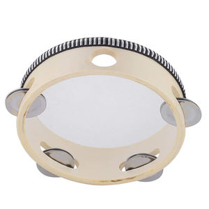 Pandereta de abedul de 6 pulgadas, tambor de mano con jingles de Metal, regalo de percusión educativo para niños, logotipo personalizable, 2025 - Product Image 4