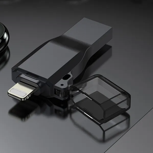 JASTER 2 en 1 Adaptador de doble uso CLE USB Memory Stick 64GB 128GB Metal Usb Flash Drive para iPhone metal pendrive