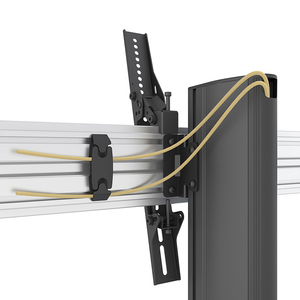 รถเข็น2X2หมุนได้สำหรับทีวี <span class=keywords><strong>Vesa</strong></span> ขนาด600x400มม., ขายึดติดผนังแบบวิดีโอแนวตั้งพกพา - Product Image 3