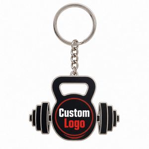 Porte-clés personnalisés en alliage de zinc pour équipement de fitness, plaques de poids, cadeau promotionnel de salle de sport, conception de logo imprimé UV, clé personnalisée - Product Image 2