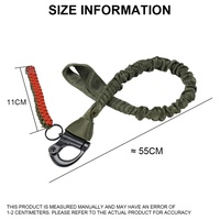 Sangle de sécurité tactique en polyester avec élastique interne, cordon de retenue personnel pour les sports de plein air, l'entraînement et le camping