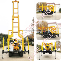 Foreuse hydraulique diesel portable pour puits d'eau, petite, avec boîte de vitesses et pompe, profondeur 100 m