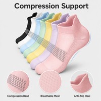 Chaussettes de course à compression personnalisées pour la cheville, respirantes, coupe basse, pour le sport, vente en gros, OEM, faible MOQ, professionnelles