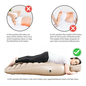 Almohada de Maternidad Inflable para Mujeres Embarazadas, Cama de Aire de Cuerpo Completo, Soporte para <span class=keywords><strong>Cabeza</strong></span> y Abdomen, Almohada de <span class=keywords><strong>Embarazo</strong></span> Inflable de PVC Ecológico - Product Image 2