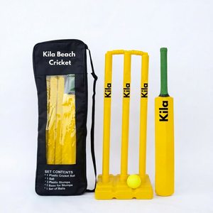 Ensemble de cricket de qualité supérieure pour enfants et adultes Kit de batte et balle en plastique personnalisé jouets de sport promotionnels en gros ensembles de souches de plage - Product Image 1