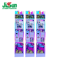 JiSun Mega Mini Machine à griffes pour enfants - Distributeur de prix en forme de poupée à monnayeur en plastique et métal