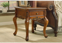 Table d'appoint carrée de style antique moderne en bois massif, table basse de salon de style américain, table de téléphone d'angle